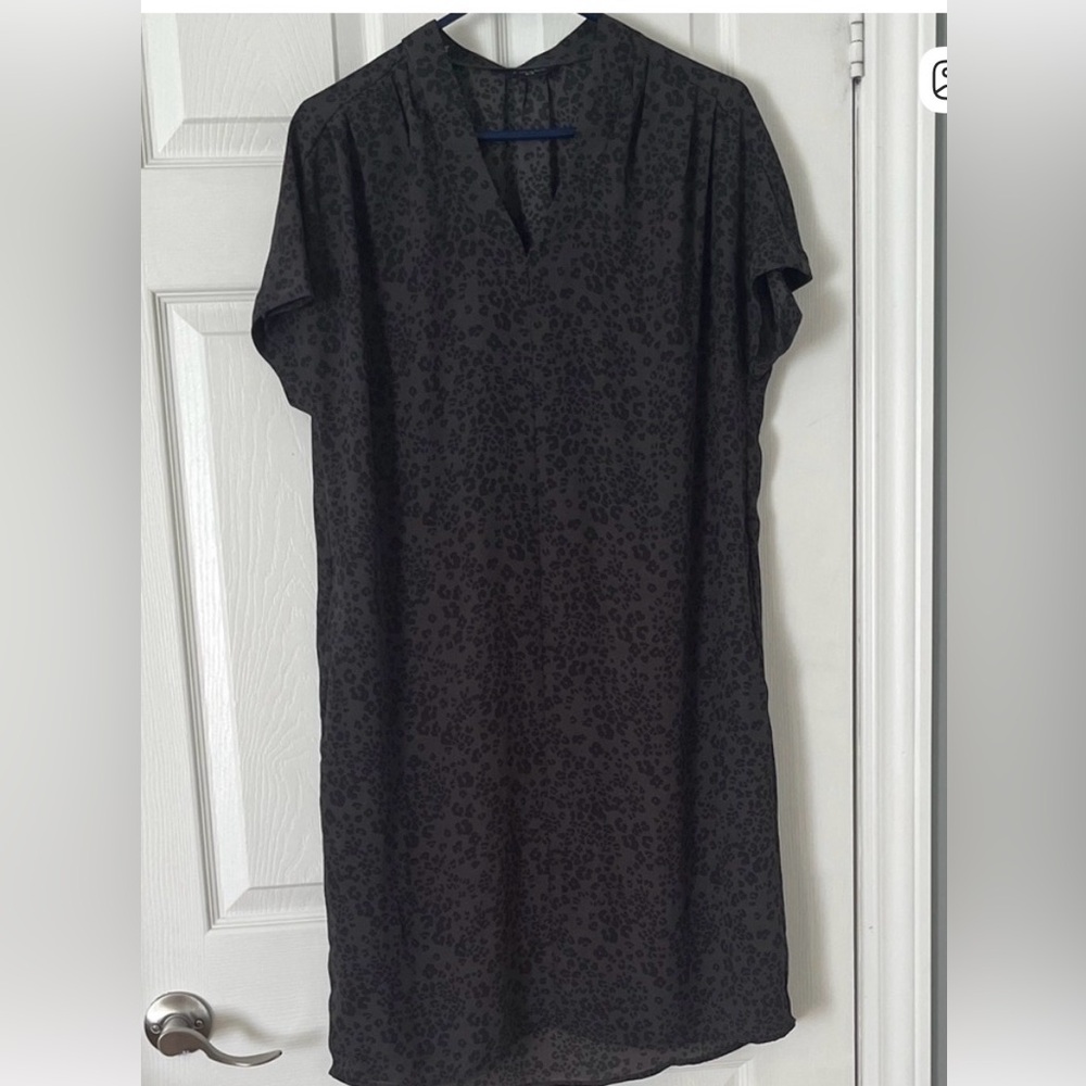 Denver Hayes Charcoal Animal Print Midi Dress